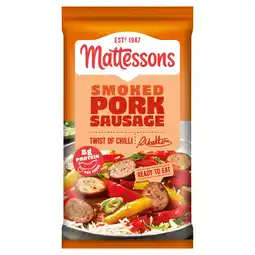 Iceland Mattessons smoked pork sausage twist of chilli 130g offer