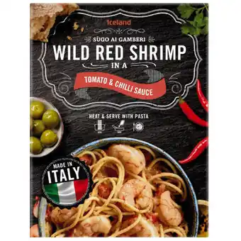 Iceland Iceland wild red shrimp in a tomato and chilli sauce 300g offer