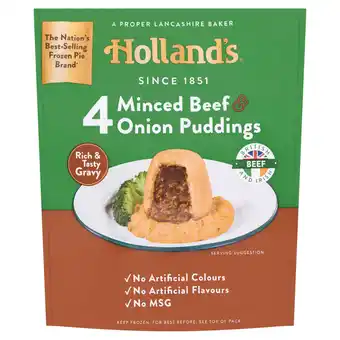 Iceland Holland's 4 minced beef & onion puddings offer
