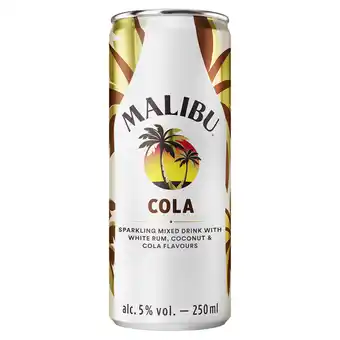 Iceland Malibu cola sparkling pre-mixed drink 250ml offer