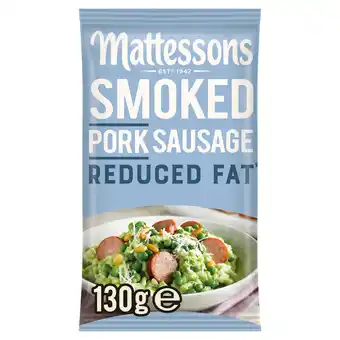 Iceland Mattessons smoked pork sausage reduced fat 130g offer