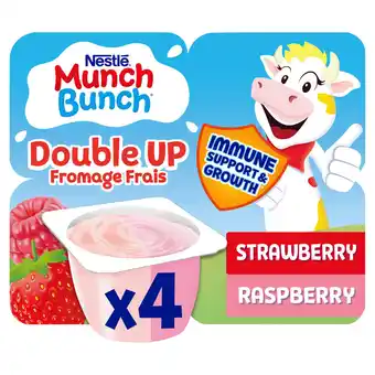 Iceland Munch bunch double up fromage frais strawberry raspberry 4 x 85g (340g) offer