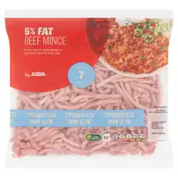 Asda Asda lean beef mince (typically less than 5% fat) offer