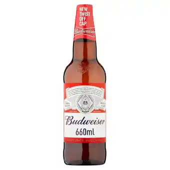 Iceland Budweiser lager beer bottle 660ml offer