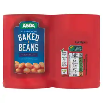 Asda Asda reduced sugar & salt baked beans in tomato sauce offer