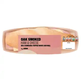 Asda Asda oak smoked ham & cheese on a semolina-topped white sub roll offer