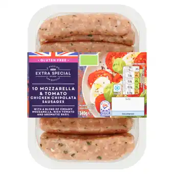 Asda Asda extra special 10 mozzarella & tomato chicken chipolata sausages offer