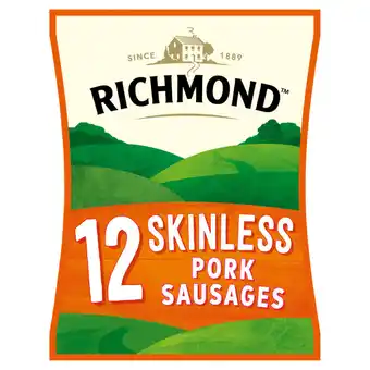 Asda Richmond 12 skinless pork sausages offer