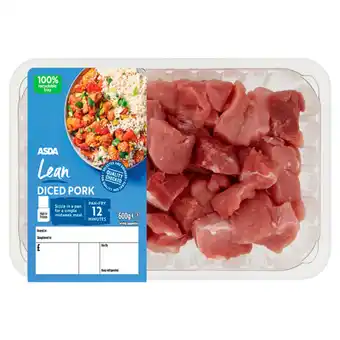 Asda Asda lean diced pork offer