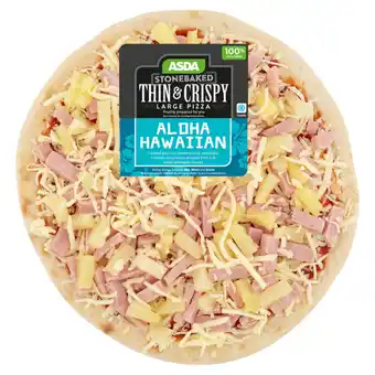 Asda Asda large stonebaked thin & crispy aloha hawaiian (typically 987g) offer
