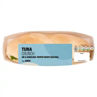 Asda Asda tuna crunch on a semolina-topped white sub roll offer