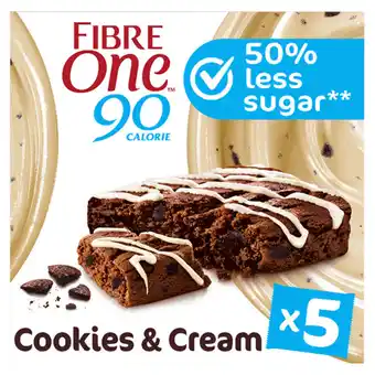 Asda Fibre one 90 calorie cookies & cream drizzle squares offer