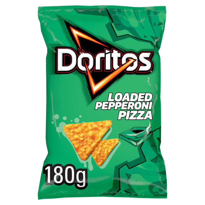 Doritos loaded pepperoni pizza sharing tortilla chips crisps 180g offer