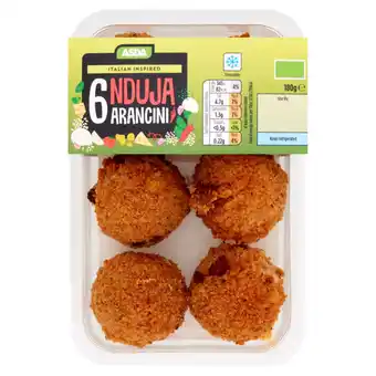 Asda Asda italian inspired 6 nduja arancini offer