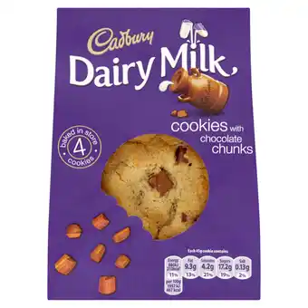 Asda Cadbury dairy milk 4 cookies with chocolates chunks offer