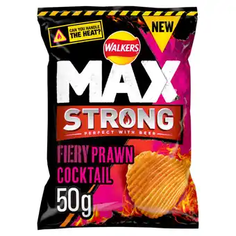 Asda Walkers max strong fiery prawn cocktail crisps offer