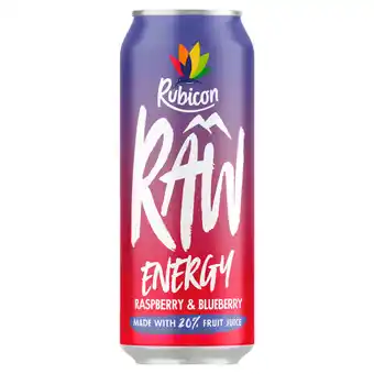 Asda Rubicon raw energy raspberry & blueberry offer