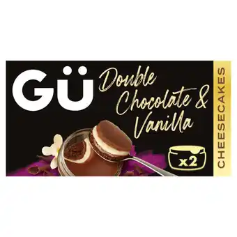 Asda Gu double chocolate & vanilla cheesecake desserts offer