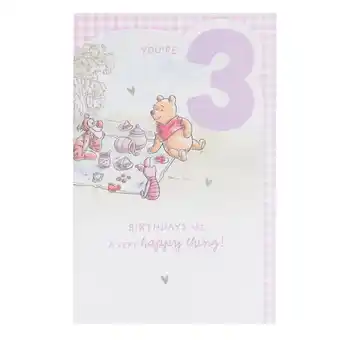 Asda Disney winnie the pooh 3rd birthday card offer