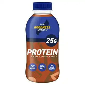 Asda For goodness shakes protein chocolate flavour shake 435ml offer