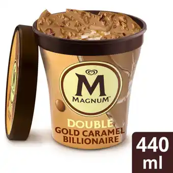 Asda Magnum double gold caramel billionaire ice cream tub offer