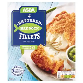 Asda Asda 4 battered haddock fillets offer