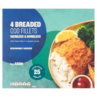 Asda Asda 4 breaded cod fillets offer