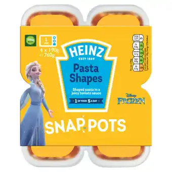 Asda Heinz disney frozen pasta shapes snap pots 4 x 190g (760g) offer