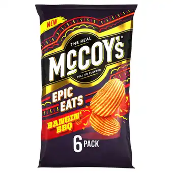 Asda Mccoy's epic eats bangin' bbq flavour ridge cut potato crisps offer