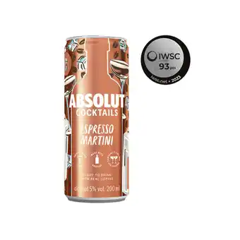 Asda Absolut cocktails espresso martini offer