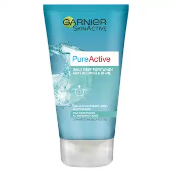 Asda Garnier skinactive pure active anti-blemish deep pore face wash oily skin offer