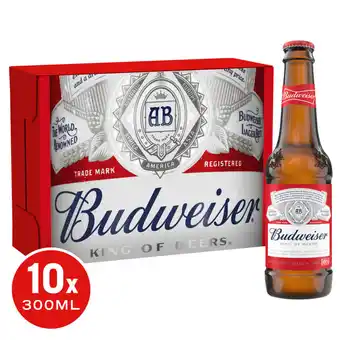 Asda Budweiser lager beer 10 pack offer