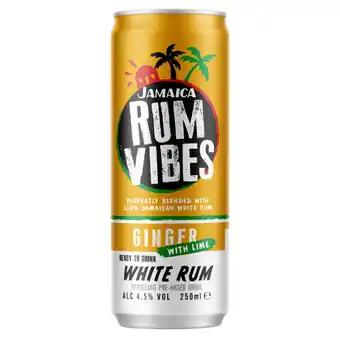 Asda Jamaica rum vibes ginger with lime white rum sparkling pre-mixed drink offer
