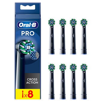 Asda Oral-b pro cross action black toothbrush heads, 8 counts offer