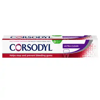 Asda Corsodyl ultra clean daily gum care fluoride toothpaste offer
