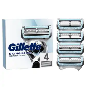 Asda Gillette skinguard sensitive razor blades for men 4 refills offer