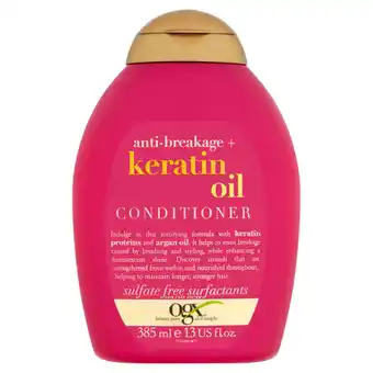 Asda Ogx anti-breakage keratin oil conditioner offer