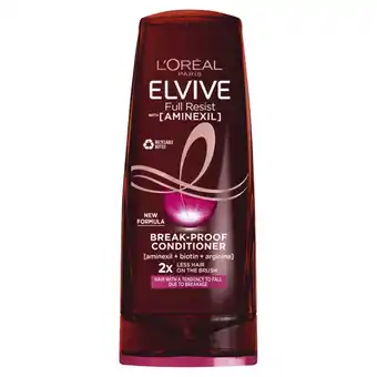 Asda L'oreal paris elvive full resist breakproof detangling conditioner with aminexil for hair fall offer
