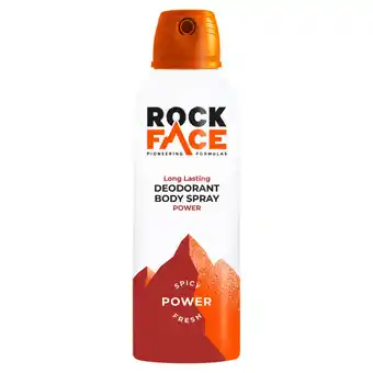 Asda Rock face deodorant body spray power offer