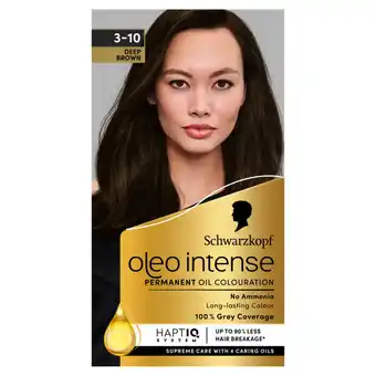 Asda Schwarzkopf oleo intense permanent oil colouration 3-10 deep brown offer