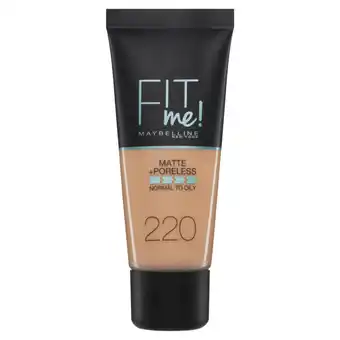 Asda Maybelline fit me matte & poreless foundation 220 natural beige offer