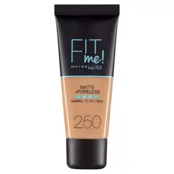 Asda Maybelline fit me! matte+poreless liquid foundation 250 sun beige offer