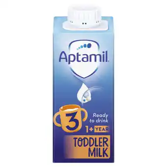 Asda Aptamil 3 baby toddler milk formula liquid 1-3 years offer