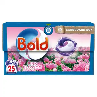 Asda Bold all-in-1 pods washing liquid capsules 25 washes, pink blossom offer