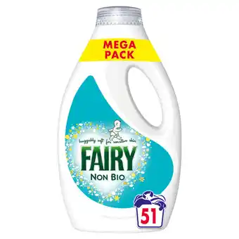 Asda Fairy non bio washing liquid 1.785l, 51 washes offer