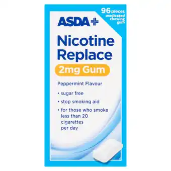 Asda Asda nicotine replace 2mg gum peppermint flavour offer