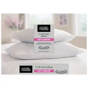 Asda George home soft touch soft comfort pillow pair offer