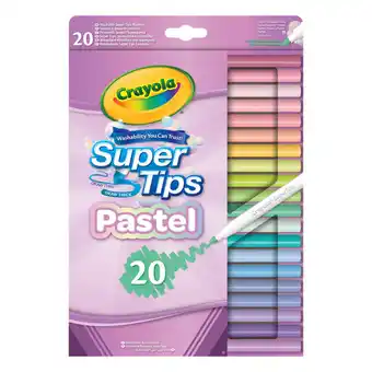 Asda Crayola super tips washable pastel felt tips offer