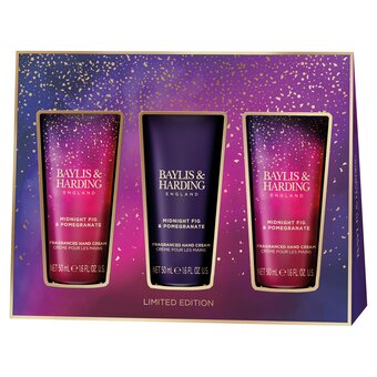 Tesco Baylis & harding midnight fig & pomegranate hand creams gift set offer