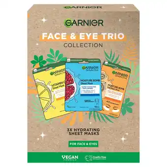 Tesco Garnier face & eye trio mask collection giftset offer